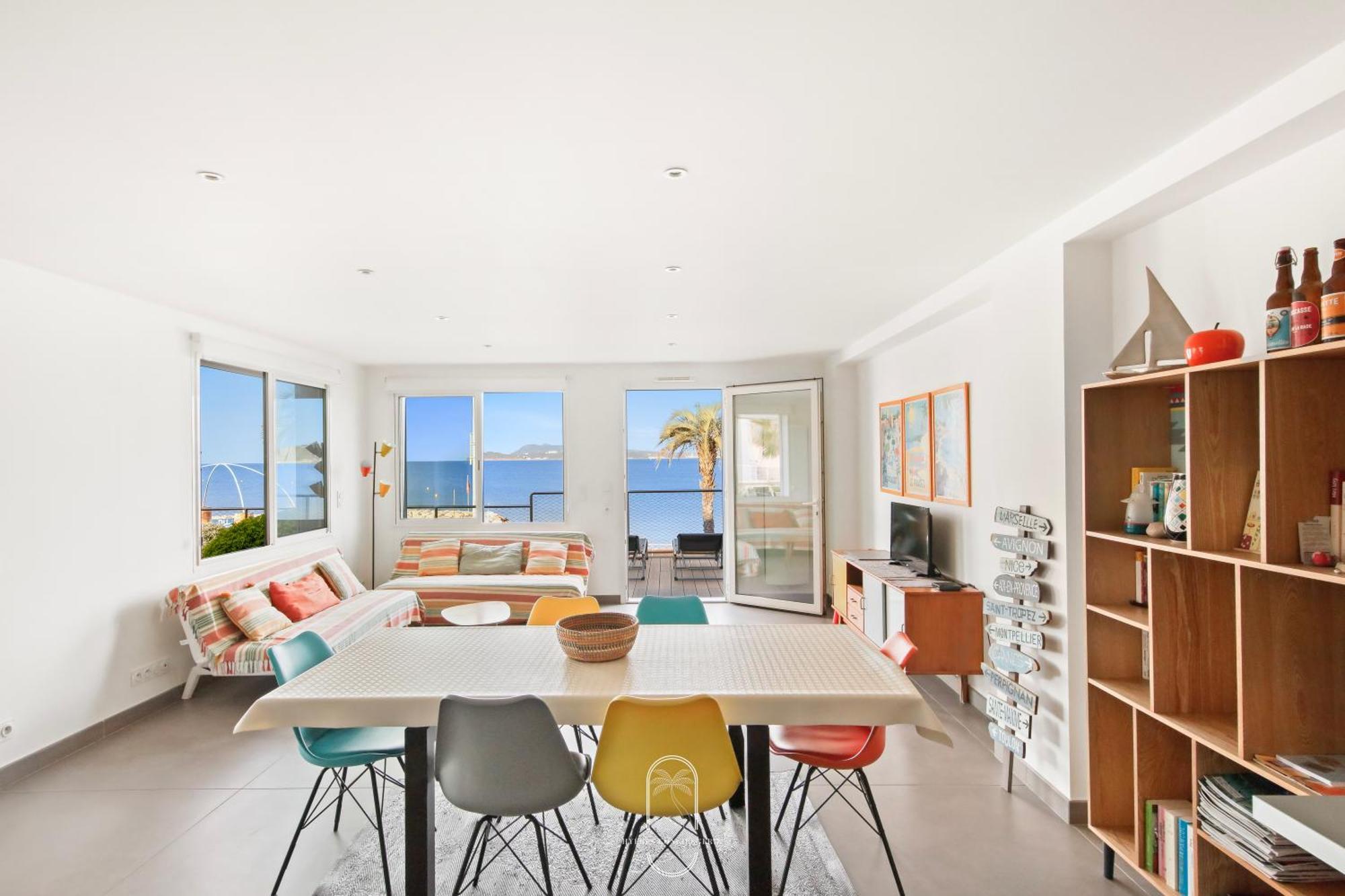 Villa Antoine Appartement Rdj Vue Mer Clim Wifi Parking Plage 50M La Garonne Le Pradet Exteriér fotografie